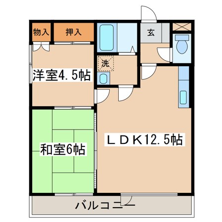 セントラルハイツ（川上町）の物件間取画像